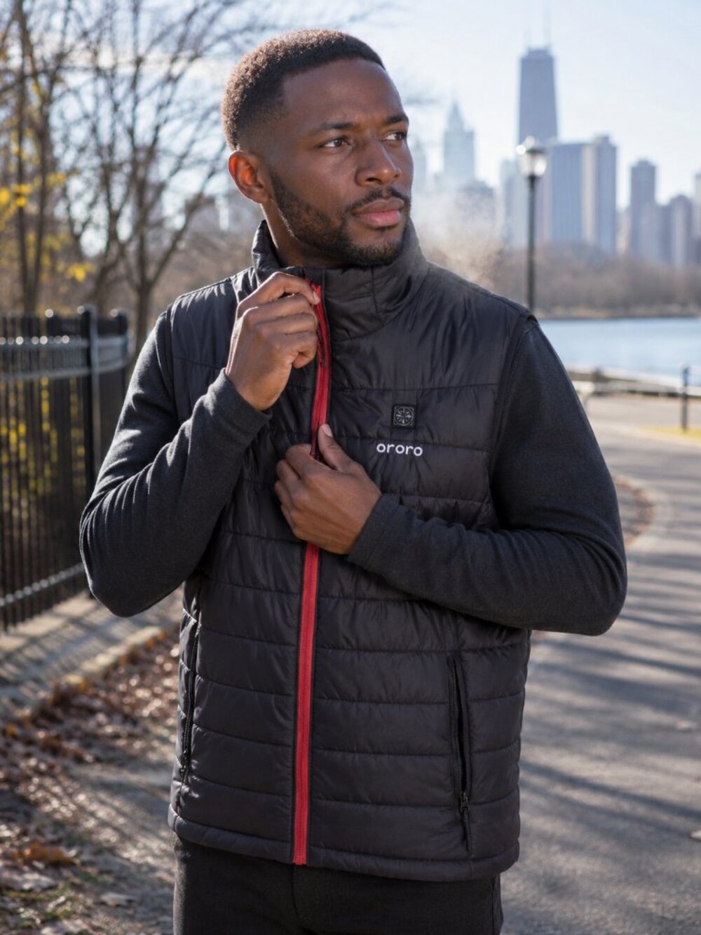 Ororo Heated Vest Sz Large BLack